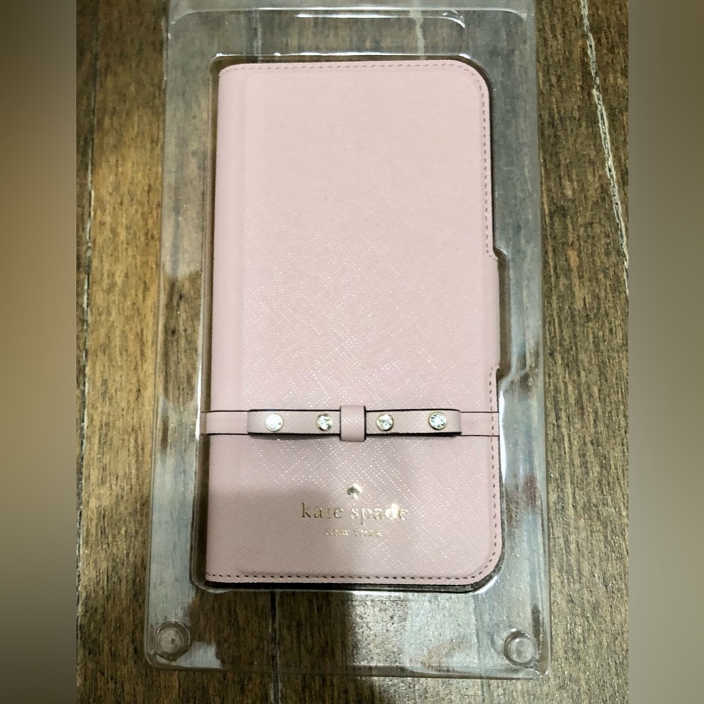 Kate Spade Jeweled Bow Wrap iPhone Folio in Warm Vellum